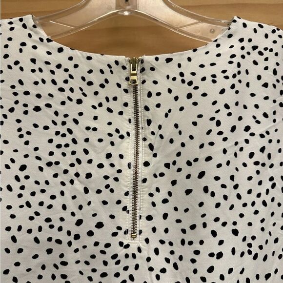 & OTHER STORIES Top Womens US Size 10 Viscose Blouse White Black Stockholm - Picture 6 of 12